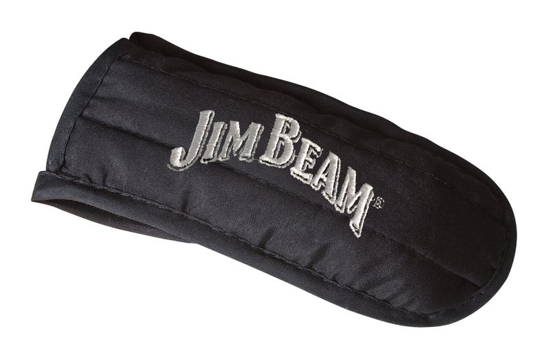 Jim Beam JB0159, Heavy Duty Construction, Pre Seasoned Cast Iron Skillet with Wooden Base and Mitt, Black,Small - Image 4